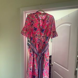 Lilly Pulitzer Pink Isle maxi dress.